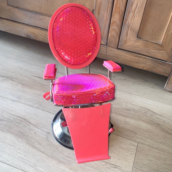 American Girl Other - American Girl Doll hairdresser neon pink chair